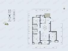 天禄堂•红禧台三居户型户型图