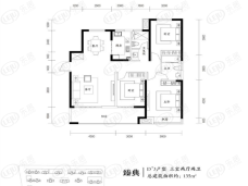 滨河帝景3室2厅2卫户型图