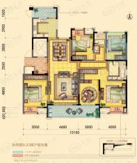 中锐尚城花园5室2厅2卫户型图