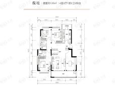 滇池府4室2厅2卫户型图