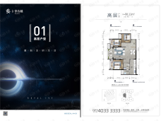 实地重庆常春藤高层01号户型户型图