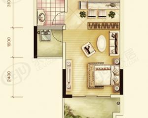 紫竹家园灵动空间单间套房户型图