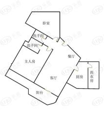 阳光海滨花园2室2厅2卫户型图