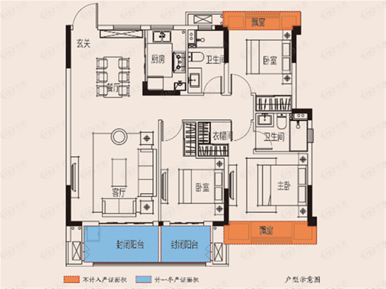 中梁·紫悦首府住宅户型图一览 均价约7800元/㎡