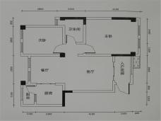 国栋城2室2厅1卫户型图