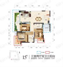 江岸国际15#1号房户型图