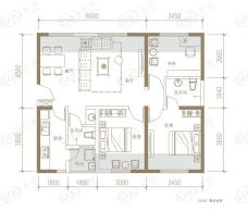 旗远锦樾3室2厅2卫户型图