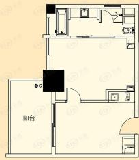鸿旭豪苑2室1厅1卫户型图