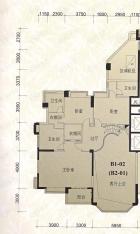 汇景新城E1街区B1栋双层02户型B2栋双层01户型户型图