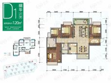 彰泰欢乐颂4室2厅2卫户型图