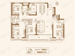 中梁·御景苑D户型户型图