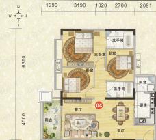 金威郦都11座 04单元户型图