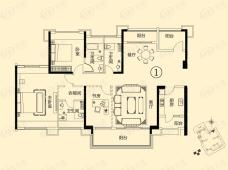 招商公园18728座01单位户型图