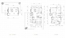 融科橡树澜湾地下一层-独栋别墅-地上二层-套内面积361.73平方米-4套。户型图