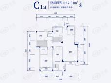 房聚云台府C1a户型户型图