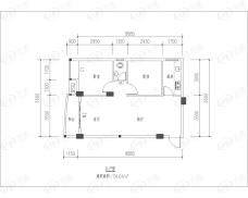 万成公寓2室2厅1卫户型图