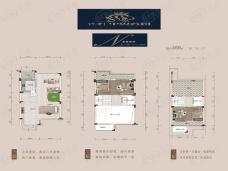 保利中央公园N2密拼中户户型169㎡二房二厅三卫户型图