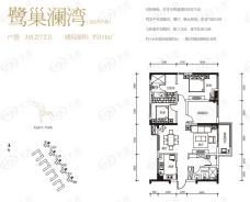 万科白鹭郡3室2厅2卫户型图