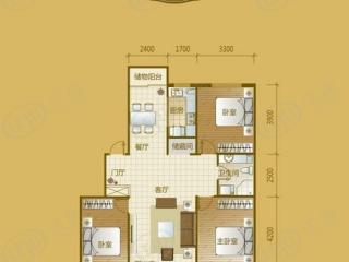 电建地产·海赋外滩3室2厅1卫户型图