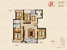 新黄浦花园名都4室2厅2卫户型图