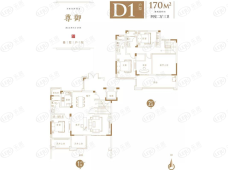 城投山河尊4室2厅3卫户型图