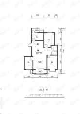 南湖明珠G8三室两厅一卫户型图