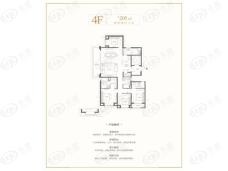 金地悦江时代4F 约205平户型户型图