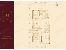 国泰嘉园D户型户型图