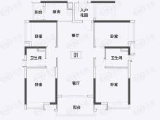 保利罗兰国际4室2厅2卫户型图