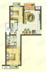 五月花都荟豪庭2室2厅1卫户型图