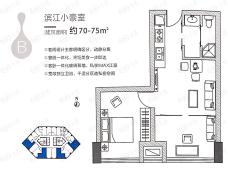 恒天时尚中心B户型户型图