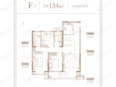 大发通银·融悦府F户型户型图