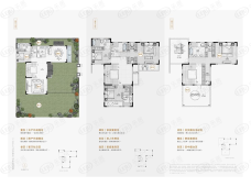 玺园建面约355㎡五室两厅六卫户型户型图