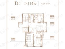 大发通银·融悦府D户型户型图