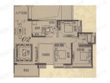 誉江华府誉龙湾3座02单位户型图