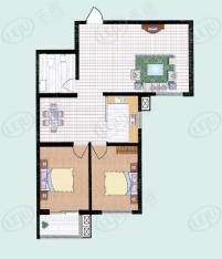 朝阳花园2室2厅1卫户型图