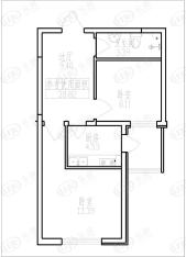 南郡凤凰湾2室1厅1卫户型图