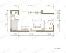 旗远锦樾1室1厅1卫户型图