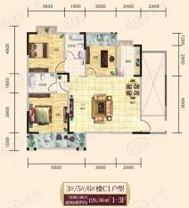 翰林世家3#5#6#楼C1户型户型图