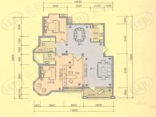 原舍房型: 三房;  面积段: 111 －143 平方米;
户型图