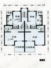 朗庭房型: 叠加别墅;  面积段: 153 －206 平方米;
户型图