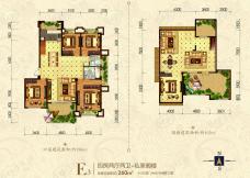 淮矿馥邦天下260平米四室两厅两卫户型图