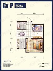 城基绿色家园50-55平户型图