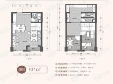 海口珈宝广场1室2厅2卫户型图