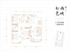 荣泰·御园3室2厅2卫户型图