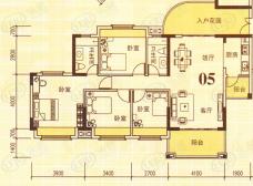 东圣维拉10座 3-17层 05单位户型图