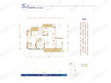 中建亮月湖澜苑4室2厅3卫户型图