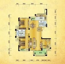 星汇半岛3室2厅2卫户型图