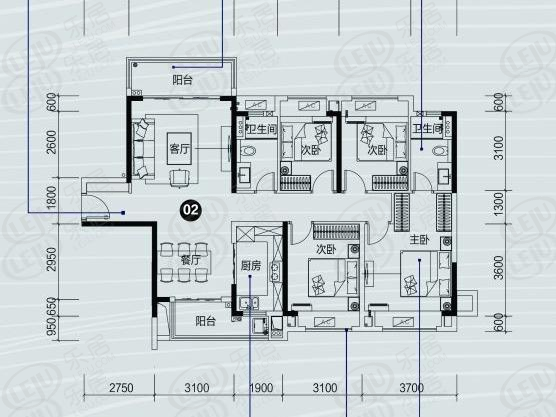 阳西县阳江敏捷云锦华府价格曝光，约4700元/㎡，户型建面约108~126㎡