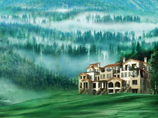 温泉山谷